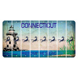 Connecticut Preserve the Sound Cut License Plate Strips (Set of 8) Scorpion