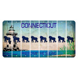Connecticut Preserve the Sound Cut License Plate Strips (Set of 8) Gorilla