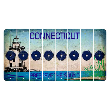 Connecticut Preserve the Sound Cut License Plate Strips (Set of 8) Saw Blade