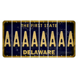 Delaware The First State Cut License Plate Strips (Set of 8) A