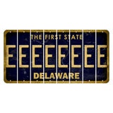 Delaware The First State Cut License Plate Strips (Set of 8) E