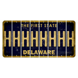 Delaware The First State Cut License Plate Strips (Set of 8) H