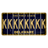 Delaware The First State Cut License Plate Strips (Set of 8) K