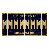 Delaware The First State Cut License Plate Strips (Set of 8) M