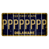 Delaware The First State Cut License Plate Strips (Set of 8) P
