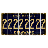 Delaware The First State Cut License Plate Strips (Set of 8) 2