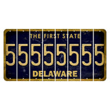 Delaware The First State Cut License Plate Strips (Set of 8) 5