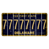 Delaware The First State Cut License Plate Strips (Set of 8) 7