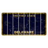 Delaware The First State Cut License Plate Strips (Set of 8) Blank