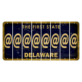 Delaware The First State Cut License Plate Strips (Set of 8) At Sign