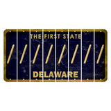 Delaware The First State Cut License Plate Strips (Set of 8) Forward Slash
