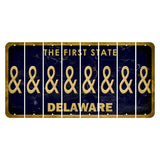 Delaware The First State Cut License Plate Strips (Set of 8) And Sign