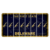 Delaware The First State Cut License Plate Strips (Set of 8) Strawberry