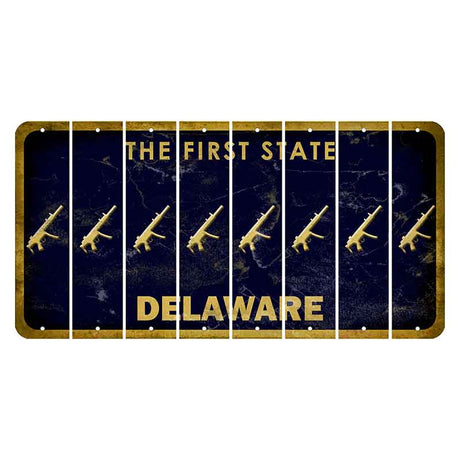 Delaware The First State Cut License Plate Strips (Set of 8) Strawberry