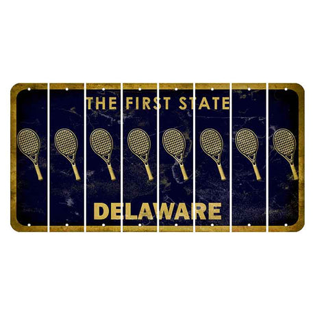 Delaware The First State Cut License Plate Strips (Set of 8) Teacher Apple