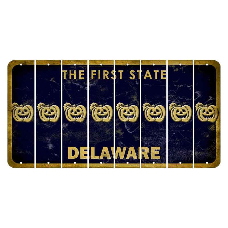 Delaware The First State Cut License Plate Strips (Set of 8) PS Controller