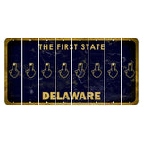 Delaware The First State Cut License Plate Strips (Set of 8) Mermaid
