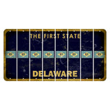Delaware The First State Cut License Plate Strips (Set of 8) Star Fish