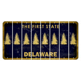 Delaware The First State Cut License Plate Strips (Set of 8) Pig
