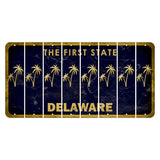 Delaware The First State Cut License Plate Strips (Set of 8) Music Note