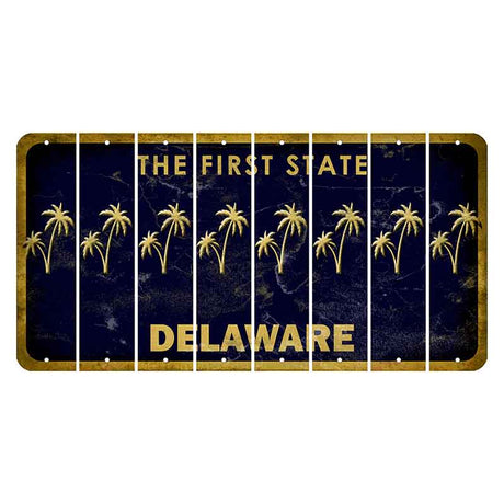 Delaware The First State Cut License Plate Strips (Set of 8) Music Note