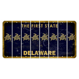Delaware The First State Cut License Plate Strips (Set of 8) Seahorse