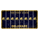 Delaware The First State Cut License Plate Strips (Set of 8) Football Helmet