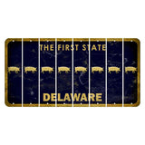 Delaware The First State Cut License Plate Strips (Set of 8) Pickleball