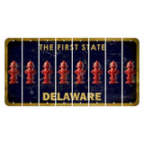 Delaware The First State Cut License Plate Strips (Set of 8) Fire Hydrant