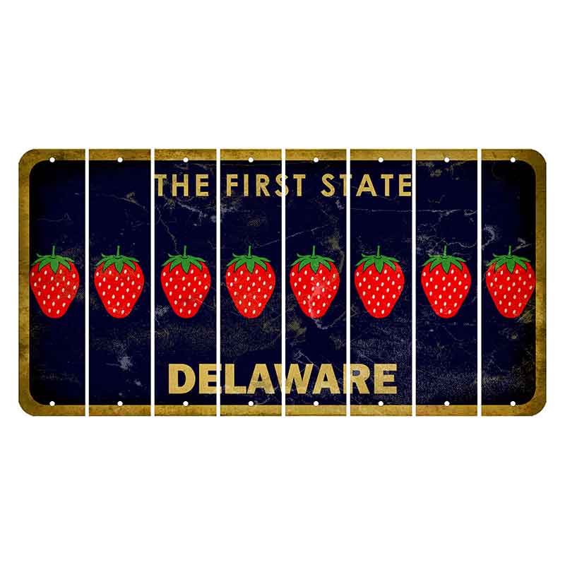 Delaware The First State Cut License Plate Strips (Set of 8) Stethoscope