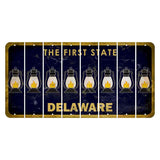 Delaware The First State Cut License Plate Strips (Set of 8) Ladybug