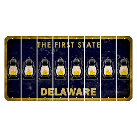 Delaware The First State Cut License Plate Strips (Set of 8) Ladybug