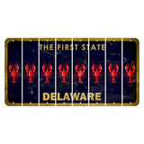 Delaware The First State Cut License Plate Strips (Set of 8) Liberty Bell
