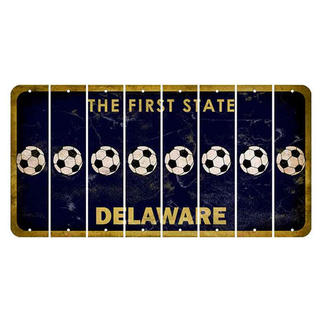 Delaware The First State Cut License Plate Strips (Set of 8) Snowman