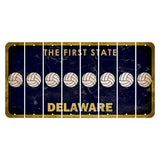 Delaware The First State Cut License Plate Strips (Set of 8) Trophy