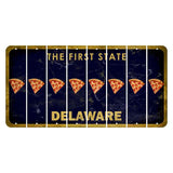 Delaware The First State Cut License Plate Strips (Set of 8) Pine Tree
