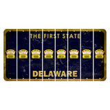 Delaware The First State Cut License Plate Strips (Set of 8) Saw Blade