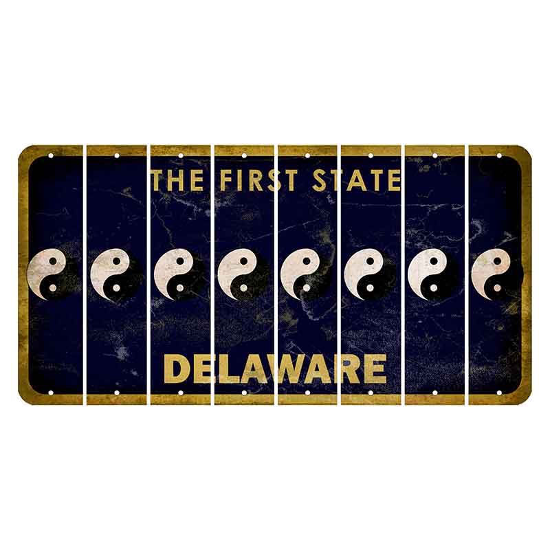 Delaware The First State Cut License Plate Strips (Set of 8) X Controller