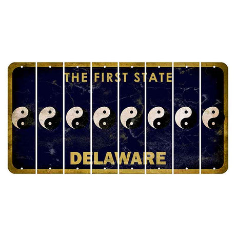 Delaware The First State Cut License Plate Strips (Set of 8) X Controller