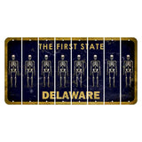 Delaware The First State Cut License Plate Strips (Set of 8) Shotgun