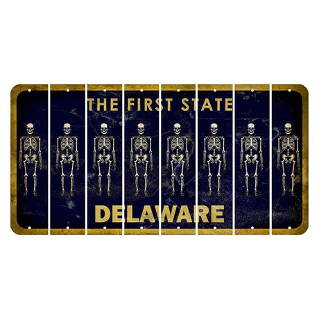 Delaware The First State Cut License Plate Strips (Set of 8) Shotgun