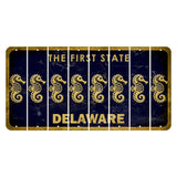 Delaware The First State Cut License Plate Strips (Set of 8) Scorpion