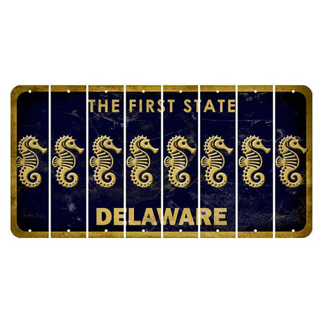 Delaware The First State Cut License Plate Strips (Set of 8) Scorpion
