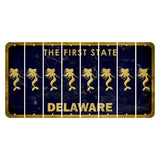 Delaware The First State Cut License Plate Strips (Set of 8) Menorah