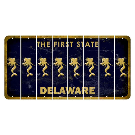 Delaware The First State Cut License Plate Strips (Set of 8) Menorah