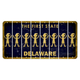 Delaware The First State Cut License Plate Strips (Set of 8) Elf