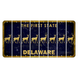 Delaware The First State Cut License Plate Strips (Set of 8) Doe