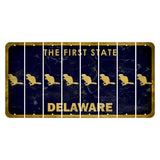 Delaware The First State Cut License Plate Strips (Set of 8) Beaver