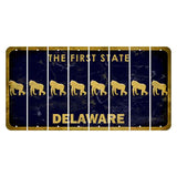 Delaware The First State Cut License Plate Strips (Set of 8) Gorilla