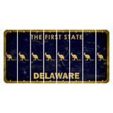 Delaware The First State Cut License Plate Strips (Set of 8) Kangaroo